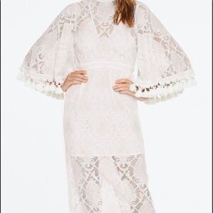 Alice McCall Shell Pink Memphis Wide Sleeve Dress